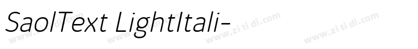 SaolText LightItali字体转换